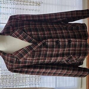 Courtenay Black and Red Checkered Blazer